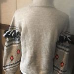 Lou & grey by loft size small women’s sweater brown/black/white/peach Photo 5