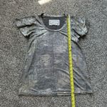 Anthropologie  silver metallic short sleeve top size S Photo 8