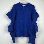 Endless Rose  Blue Crew Neck Sweater with Cut Out Sleeves Size Large Photo 1