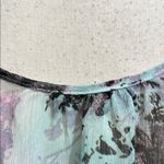 Energie Brown and Blue Relaxed cold shoulder Blouse with 3/4 Sleeves Photo 12