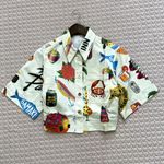 NWT ALEMAIS x Alan Berry Rhys Samaki Cropped Organic Cotton Shirt Women's Size 0 Photo 3