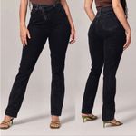 Abercrombie & Fitch Abercrombie 90s slim straight ultra high rise jean black dark wash plus size Photo 1