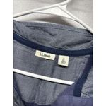 LL BEAN Soft Cotton Rugby Striped Henley Sweater 501241 Women’s Small Gray Photo 1