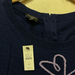 Talbots Women’s Light Sweater Shirt with Cat and Yarn Heart New With Tags 2X Photo 4