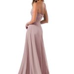 Azazie NEW ‎ ARABELLA ALLURE VINTAGE MAUVE DRESS WOMENS SZ 10 FLOOR LENGTH… Photo 4