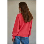 By Together NWOT  Womens Pink Balloon Sleeve Oversized Crewneck Pullover Sweater Photo 1