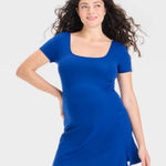 Isabel Maternity by Ingrid & Isabel Blue Athletic Mini Dress Short Sleeve Size undefined Photo 0
