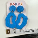 Poppy Dot Christine Dangles Blue Abstract Earrings Photo 2