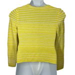 Trina Turk Ashbridge Yellow White Stripe Knit Cardigan XS Small Photo 6