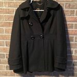 Guess -  Black wool blend double breated peastyle coat Photo 0