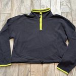 Victoria's Secret NEW Pink by women's S gray cropped fleece 1/4 zip pullover Photo 0