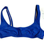NWT J.Crew Heritage Scoop Neck Bikini Top Venetian Blue Size Extra Small Medium‎ Photo 0