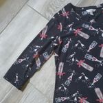 Soma Cheers To Us 3/4 Sleeve Sleepshirt Nightgown | Soma 3/4 Sleeve Sleep Shirt Black Photo 5