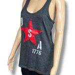 Boutique Womens USA Tank Top Racerback Sleeveless Pullover Gray Red White XL Juniors Photo 4