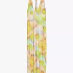 ZARA  mesh Vibrant Multicolor Halter maxi Dress evening party cocktail Photo 11