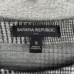Banana Republic Plaid Top Womens Small Gray Glen Check Short Sleeve Minimalist Photo 4
