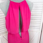 Sam Edelman Pleated Skirt Fit Flare Sleeveless Midi Dress Sundress Pink Small Photo 7