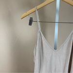 Forever 21  Large Suede Neutral Beige Nude Bodysuit Tank Top Strappy Photo 4