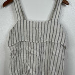 Quince  Linen Striped Tank Top Size Small Photo 0