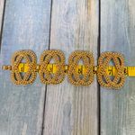 Napier Vintage Bracelet Rare Runway Wide Cuff Gold Color Curvy Chunky Rope Photo 5