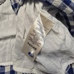 Anthropologie  The Peregrine Midi Dress Blue Gingham Plaid Smocked‎ Maxi Sz S Photo 10