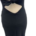 Nookie  Long Gown Maxi Dress Bodycon Halter Neck Cut‎ Out Tie Black Size Small Photo 10