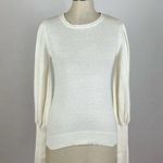 Tularosa White Balloon Sleeve Sweater Photo 0