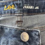 Lee  Womens SZ 14S SHORT Straight Leg Jeans Mid-Rise Pockets Zip-Fly Stretch Blue Photo 7