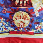 VINTAGE Womens CATHAYA 100% Silk Scarf Wrap 34"X34" Red Blue Multi Print Square Photo 5