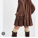 Free People  Marty Smocked Hooded Puff Sleeve Mini Dress Photo 3
