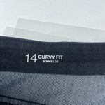 Liz Claiborne Skinny Leg Jeans Womens 14 Black Cotton Denim Stretch Curvy Fit Photo 8