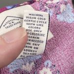 st. john's bay St John Bay Peasant Blouse Women's Size XLT Purple Floral Feather Design Boho Photo 5