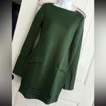 PRETTYGARDEN Fir Pine Green Knit Long Sleeve Bodycon Boat Neck Mini Dress  Small Photo 1