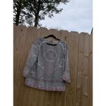 Lila Rose Women's Multicolor Blouseā Paisley 3/4 Sleeve Boat Neck Casual Medium Photo 1