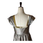 Yoana Baraschi Dress Women 4 Gray Gold Silk Embroidered Cocktail Party Boho Photo 5