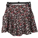 ZARA Floral Mini Skort Red Black XS Photo 1