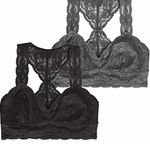Lace Bralette set: blk + gray (2)unworn Black Size XL Photo 6
