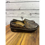 Alegria Women's Black Bronze Floral Loafers Size 9.5 Photo 3