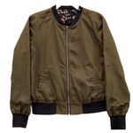 ALYX Satin Olive Green Lined Full Zip Pockets Military Bomber Jacket Size XL Photo 2