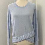 Athleta  XS Light Blue Long Sleeve Cross Hem Sweater Sweatshirt Photo 0