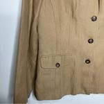 Ann Taylor  linen blend‎ jacket size 12 tan brown Photo 2