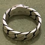 Gucci Sterling Silver Interlocking Curb Chain Ring Photo 4