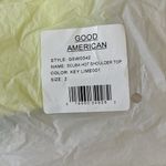 Good American New Scuba Hot Shoulder Bikini Top in Key lime001 size Medium Photo 3