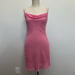 Victoria's Secret Vtg Y2k Victoria’s Secret Sz S Silk Slip Dress Drape Neck Lingerie Pink Fairy Photo 1