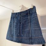 Abercrombie & Fitch Lace Up Denim Mini Skirt Photo 11