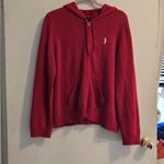 IZOD  Women's Red Hooded Sweater Photo 1