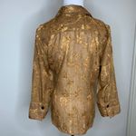 Coldwater Creek  Rust Sheer Metallic Copper Sz Medium Photo 1