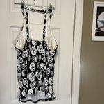 Anne cole  Swim Tank Top Black White Floral Estilo Removable Pads Size 22W Photo 3