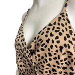 Sanctuary Women's Medium Wrap Dress Spaghetti Strap Cheetah Leopard Print Summer Photo 7