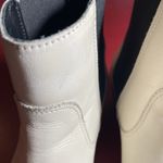 Everlane Leather Boots Womans 5.5 Ivory Black Elastic Square Toe Block Heel Photo 11